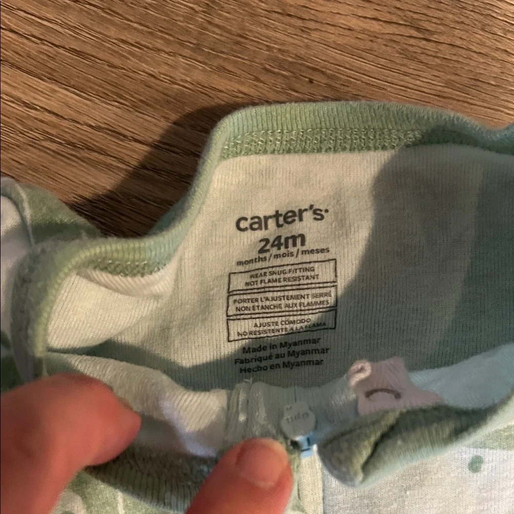 Carter's Green Cactus Print Footie‎